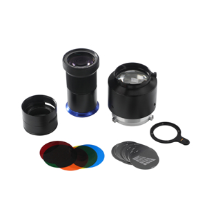 Nhà sản xuất phim chiếu quang chùm ánh sáng Snoot chân dung hình dạng tương thích 5 bộ lọc màu 20 gobo hiệu ứng ánh sáng Kit - Product Image 1