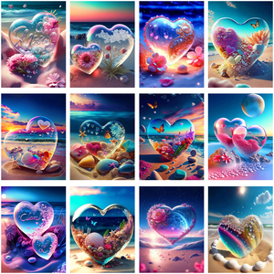 Pittura diamante 5D Fantasy Love Ocean Beach scenario ricamo mosaico punto croce Kit <span class=keywords><strong>camera</strong></span> da letto per ragazze decorazione della casa regalo - Product Image 2