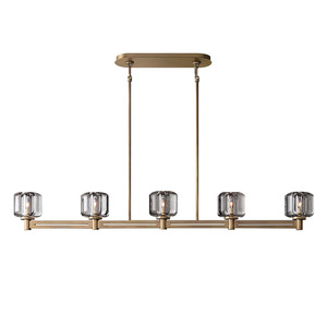 Lustre vintage, tavernes, restaurants, bars, ambiance créative, globe en verre transparent - Product Image 3