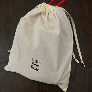 Hot Selling 100% Natural Cotton <b>Drawstring</b> <b>Pouch</b> Customized Eco-Friendly Packaging Bag - Product Image 2