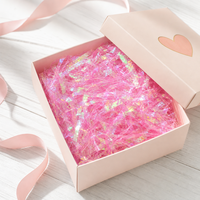 Déchets de raphia irisé Aurora en vrac pour emballage décoratif de boîtes cadeaux de la Saint-Valentin