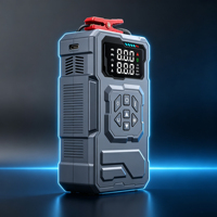 Kit d'urgence automobile 4-en-1 : Démarreur de batterie + Compresseur d'air + Lampe de poche + Batterie externe 12V pour berline/SUV/moto