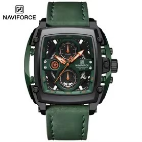 Nuevo Reloj NAVIFORCE 8067 Deportivo de Moda para Hombre, Reloj de Pulsera Deportivo Original de Cuarzo Resistente al Agua con Correa de Cuero para Hombre 2025 - Product Image 2