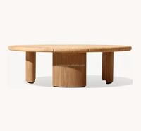Nouvelle Arrivée - Table Basse Ronde en Teck Striata Moderne pour Extérieur, Jardin, Hôtel, Imperméable, avec Couleur Personnalisable - Vente en Gros