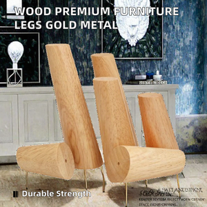 ขาเฟอร์นิเจอร์ทรงกรวยไม้บีชสไตล์มิดเซ็นจูรี่ขายส่ง สำหรับเก้าอี้ โซฟา DIY เปลี่ยนทดแทน - Product Image 6