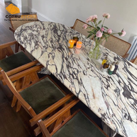 Calacatta Viola Table basse en marbre Table à manger Meubles en marbre pour la cuisine