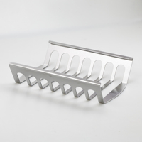 Accessoires de barbecue de support de nervure de BBQ d'acier inoxydable grillant la rôtissoire de nervure