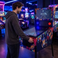 Machine de jeu de flipper électronique virtuelle commerciale, machine de flipper numérique multi-jeux pour les lieux de divertissement