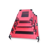 Lit de camping pour animaux de compagnie surélevé en tissu Oxford portable avec auvent, lit pour chien d'extérieur pour le camping ou la plage, disponible en différentes couleurs et tailles