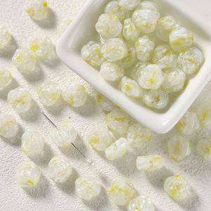 Ins Style Colorful Blooming Colored Glaze Rose Beads Hecho a mano Diy Pulsera Collar Colgante Accesorios en Stock al por mayor - Product Image 4