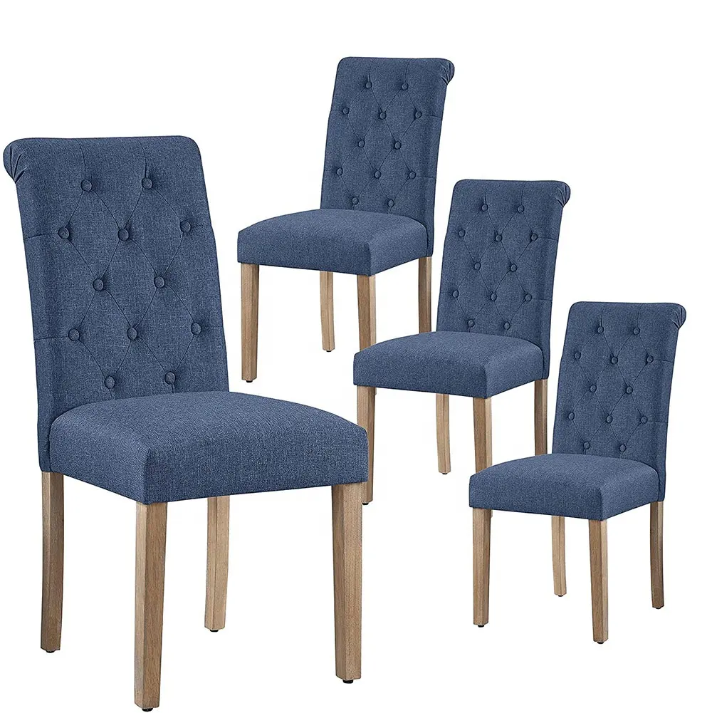 2022 sedie da pranzo Set sala da pranzo sedia soggiorno sedie Parsons laterali con gambe in legno massello per Hotel