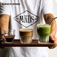 Tasse à café en verre de style Instagram, design moderne et minimaliste, origine Wenzhou, pour Americano glacé et Cold Brew