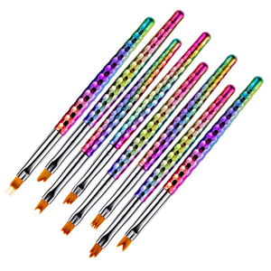 Flower Painting Nail Art Brush Soft Colour Nylon Hair Glitter Handle Gel Design Drawing Tool Salon Manicure Nail Brush Pen - Product Image 3
