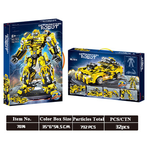 792pcs giáo dục xây dựng biến dạng robot xe đồ chơi Kid khối xây dựng biến đổi hành động mô hình robot juguetes - Product Image 2