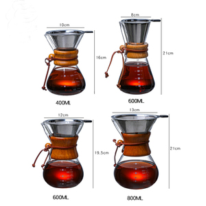 Café Brew <span class=keywords><strong>Chemex</strong></span> vidrio café goteo collar de madera alto borosilicato <span class=keywords><strong>Chemex</strong></span> vidrio verter sobre olla para hacer café - Product Image 3