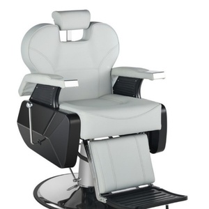 New Style High Quality <b>Vintage</b> Classic Black Stainless Steel Footrest Backrest Shave Barber <b>Chair</b> for Barber Shop - Product Image 6