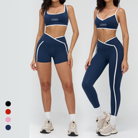V-Cut Crossover Quick Dry V-Cut IJs Zijde Zachte Sculpt Seamless Yoga Set 2-delig Flare Leggings Dames Hoge Taille Vormende Gym...