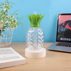 C139 Creative 500Ml Portable Kids Water Cute <strong>Cups</strong> Summer Fruit Design Pineapple Shape Mug Transparent Party Drink Plastic <strong>Cup</strong> - Product Image 3