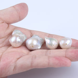 16-18mm nucleadas <span class=keywords><strong>gran</strong></span> <span class=keywords><strong>bola</strong></span> <span class=keywords><strong>de</strong></span> <span class=keywords><strong>fuego</strong></span> con agujero grande perlas <span class=keywords><strong>de</strong></span> agua dulce, barroco suelta perlas - Product Image 6