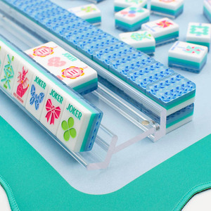 Wholesale Luxury Foldable 160-Piece Acrylic American <b>Mahjong</b> <b>Set</b> Four-Layer for Family Entertainment Travel Games - Product Image 1