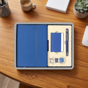 Coffret Cadeau d'Affaires en Cuir PU Gaufré Très Demandé – Stylo Personnalisé, Porte-clés, Porte-cartes – Cadeau Promotionnel Liviya pour Noël et Remise de Diplôme - Product Image 1