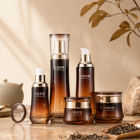 Ensemble de flacons et pots en verre ovales dégradés violet de luxe pour crème et lotion, 30g, 50g, 30ml, 100ml, 120ml, emballage cosmétique vide pour soins de la peau