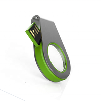 Nouvelle clé USB 2.0 sans capuchon haute vitesse 1 Go avec LED circulaire rotative et fonction anti-choc