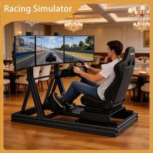 Postazione di Guida per Simulatori di Corse con Struttura di Supporto Stabile per Lunghe Sessioni di Sim Racing Professionale e Allenamento per Competizioni Virtuali - Product Image 1