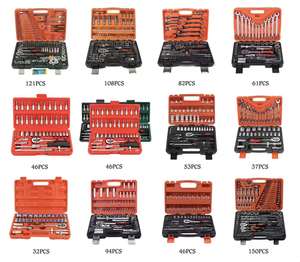 108 pièces outils de réparation automobile en acier ensemble d'outils à main ménagers étui rigide personnalisable clé OEM clé à cliquet à douille pour voiture - Product Image 6