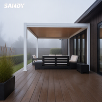 Pergola en aluminium OEM avec toit à lames orientables et éclairage LED pour patio