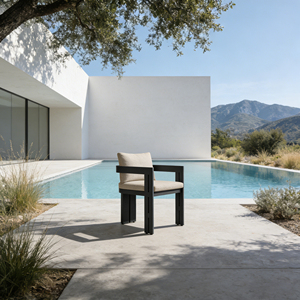 Fauteuil d'extérieur moderne en <span class=keywords><strong>aluminium</strong></span> avec tissu imperméable et mousse à séchage rapide pour villas, terrasses <span class=keywords><strong>de</strong></span> toit, restaurants, cafés et salons extérieurs - Product Image 1