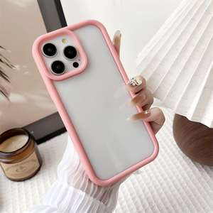 Funda Transparente Acrílica con Borde Colorido para iPhone 17/13/14/15/16 Pro Max - Product Image 5