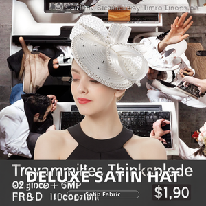 قبعة كنيسة فاخرة للنساء من القماش الساتان مع زهور فريدة للزفاف والمناسبات الرسمية، قبعة مزينة يدويًا للحفلات الصيفية - Product Image 2