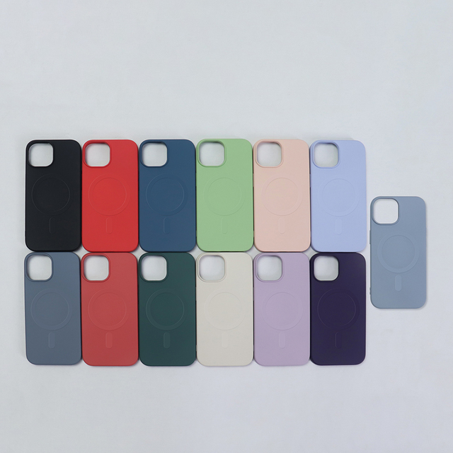 Wholesale Pure Color Liquid Silicone Magnetic Waterproof Shockproof Protective Cover for iPhone 17 16 Pro Max XR XS 7 8 Plus