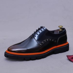 Zapatos de Vestir de Cuero Genuino para Hombre, de Lujo, Formales, para Boda, Casuales, de Oficina, con Plantilla Desmontable, Transpirables y Cómodos, con Punta Cuadrada - Product Image 3