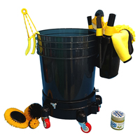 Nouvel Arrivage Seau de Lavage Auto 5 Gallons avec Couvercles Gamma et Poignée, Seau de Détail en Plastique avec Kit de Nettoyage et Outils de Lavage