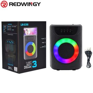 ลำโพงบลูทูธพกพา Redwingy LM-S398 พร้อมไฟ LED โหมดปาร์ตี้ เสียงสเตอริโอ 3 in 1 - Product Image 3