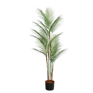 Bonsaï Plam en plastique 80cm, décoration d'intérieur <span class=keywords><strong>pour</strong></span> la maison, fougère tropicale artificielle, plante artificielle en <span class=keywords><strong>pot</strong></span>, <span class=keywords><strong>palmier</strong></span> areca - Product Image 3