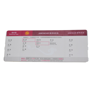 Grosir Pabrik kualitas tinggi cetak kustom pesawat terbang bandara dicetak fanfold kertas panas tiket masuk - Product Image 2