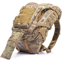 Grand sac à dos tactique imperméable pour la randonnée, les voyages, l'entraînement, design camouflage, doublure en nylon, fermeture éclair tendance pour la chasse