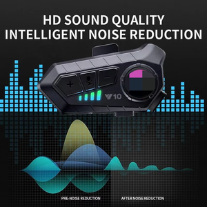 Y10 Waterproof IPX6 Motorcycle Helmet BT Headset Large Size 48-Hour Battery Life Intelligent Noise Reduction <b>Wireless</b> - Product Image 4