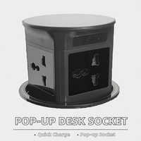 Prise de table Pop ABS en alliage d'aluminium IP44 avec chargeur sans fil 10A 4 prises USB-A USB-C Standard britannique pour bureau et station de travail de conférence
