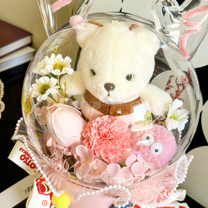 Caja de Regalo Elegante de Plástico Transparente Hecha a Mano para Flores, Cesta para Flores Bobo, Exhibición Floral Hatty - Product Image 1
