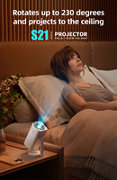 Proyector Portátil Mini LED para el Hogar con Android 12, el Más Vendido a Nivel Mundial, Pantalla LCD HD 720P, WiFi 6, Bluetooth, para Uso en Exteriores