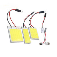 Lampe à panneau LED COB Festoon 18 24 36 48SMD T10 12V Ampoules blanches pour voitures Plaque d'immatriculation Lumière de lecture intérieure