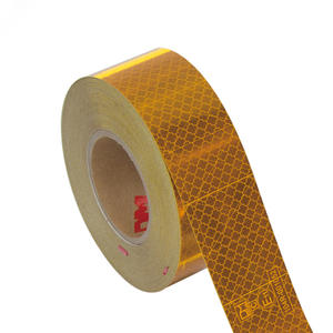 <span class=keywords><strong>DM</strong></span> 9600 Factory Industry Wholesale Cinta Reflectiva attenzione sicurezza stradale rosso bianco giallo nastro riflettente in poliestere per veicoli - Product Image 5