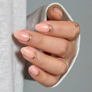 Autocollants pour ongles en gel nu semi-durci, 20 pièces, feuille d'or, ligne adhésive, style français, pour la manucure d'été, art chaud, <span class=keywords><strong>laser</strong></span> - Product Image 1