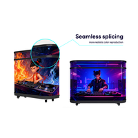 Écran LED créatif pour cabine DJ P1.8 P2.5, table DJ portable pour boîtes de nuit, bars, festivals, événements, table DJ personnalisée avec écran LED