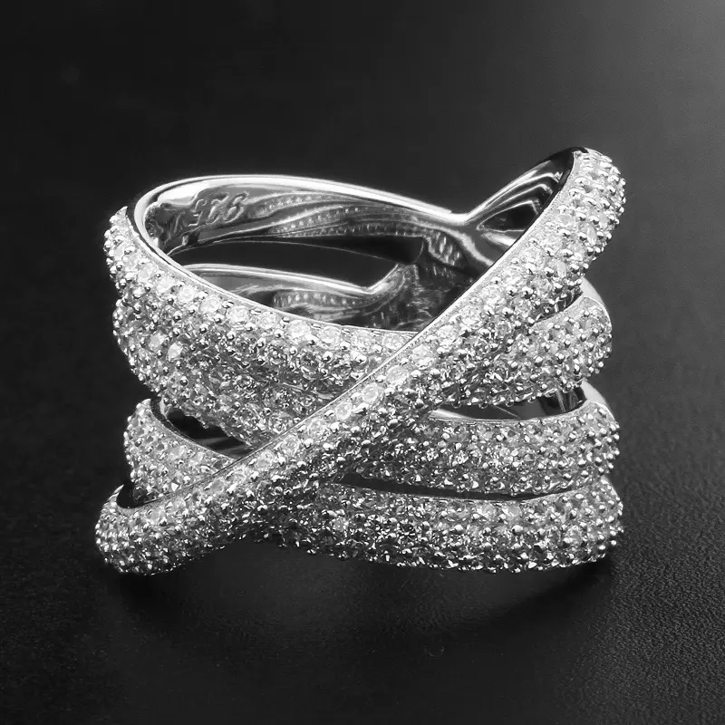 Prodotti di tendenza anelli in argento 2022 aaaaa cubic zirconia bling jewelry luxury diamond s925 anelli di promessa di nozze per ragazze