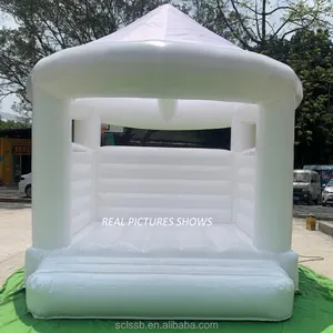 Factory Price CustomFactory Directly White Wedding Inflatable Bounce House White Inflatable Castle For Kids And Adults